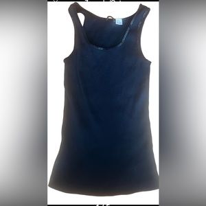 Barami p/s black rubber tank with sequins